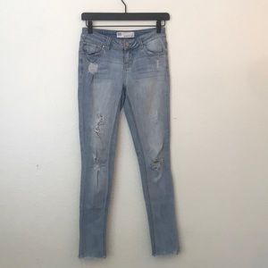 Light blue skinny jeans